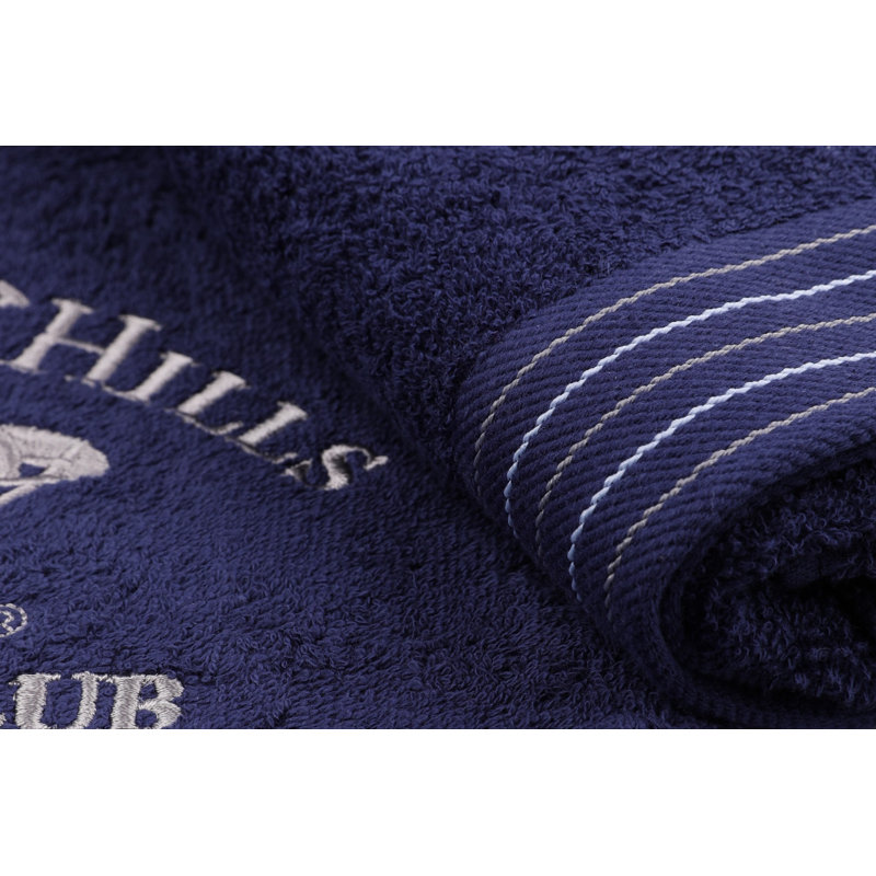 Ensemble de 2 serviettes de bain 100% coton, Bleu foncé