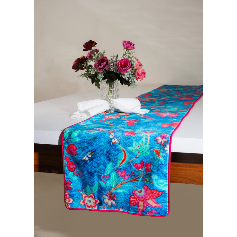 Regal Garden of Opulence Velvet Table Runner