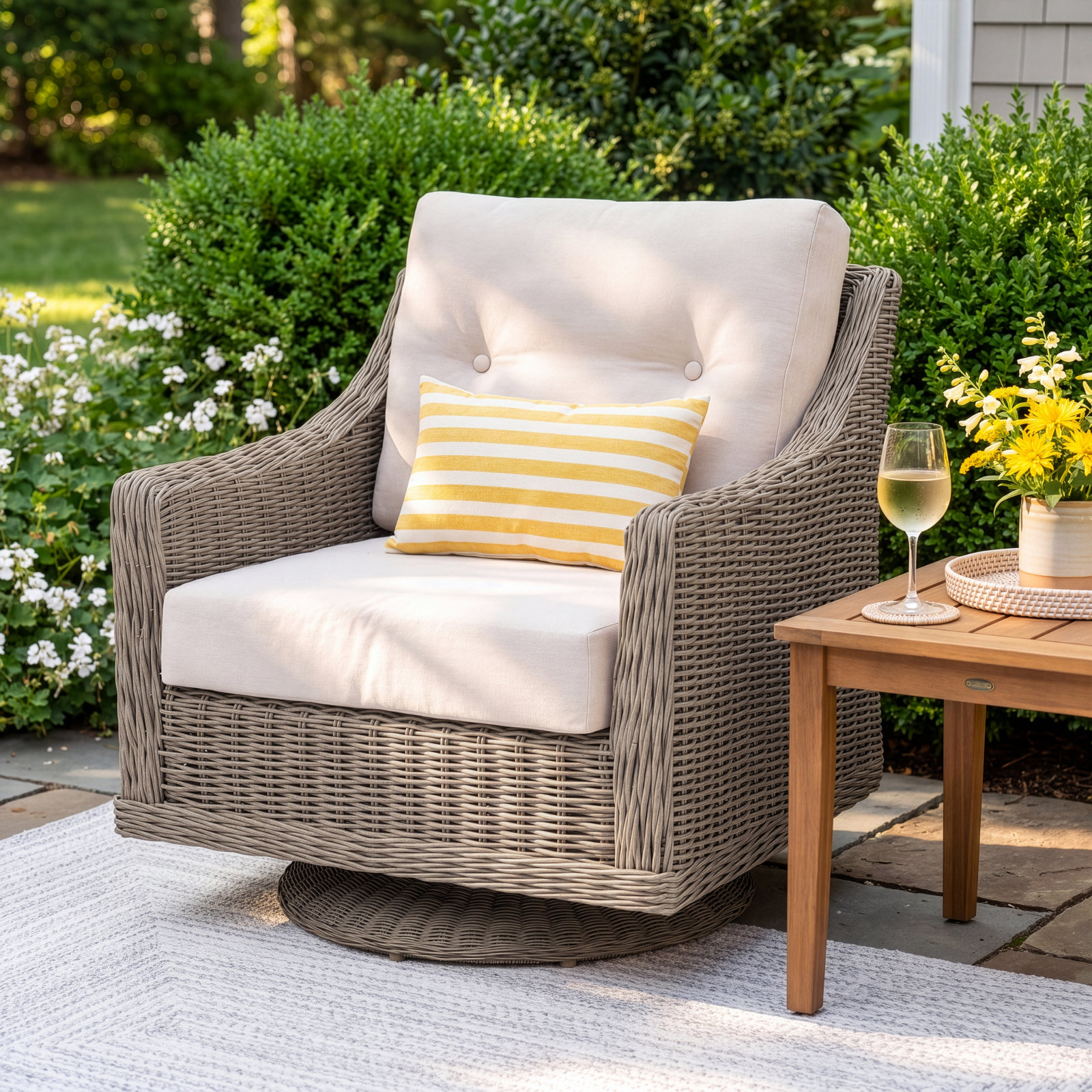 Kells Sunbrella® Swivel Patio Rocking Chair