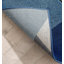 Tapis bleu à motif géométrique de losanges-2141114531