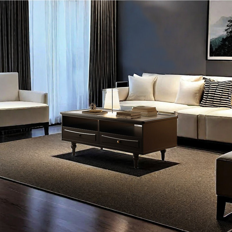 American style black coffee table