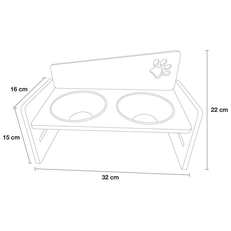 Palma 330ml Elevated Feeder