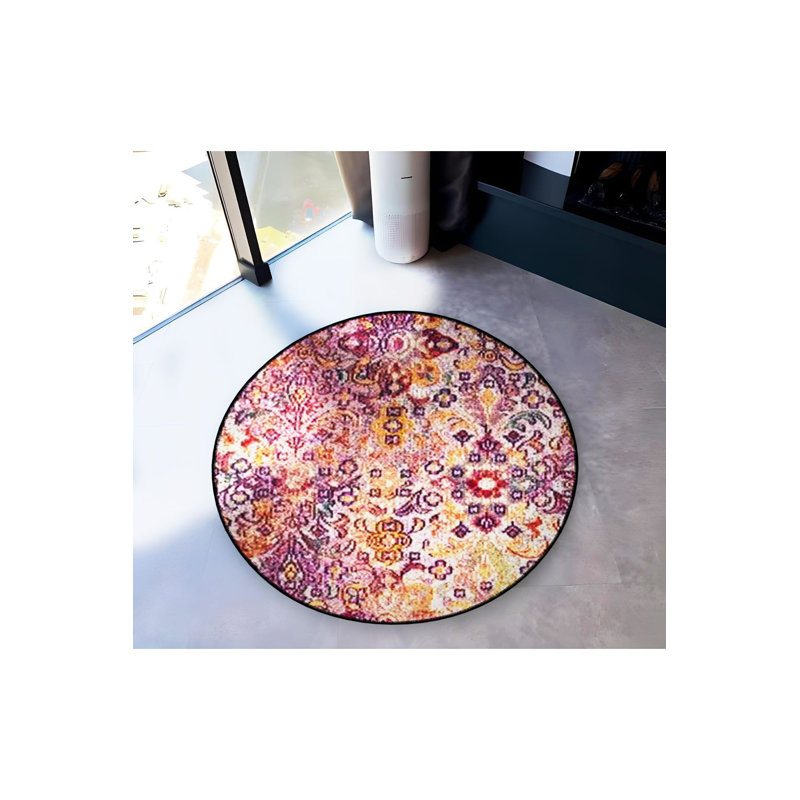 Tapis décoratif lavable à la machine multicolore