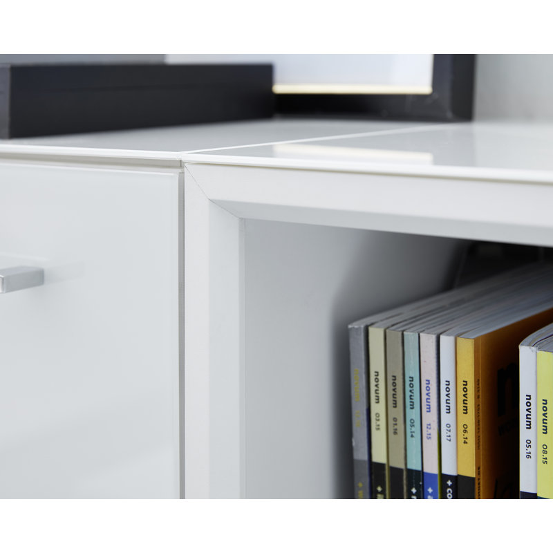 4 -Door 2 -Shelf, White