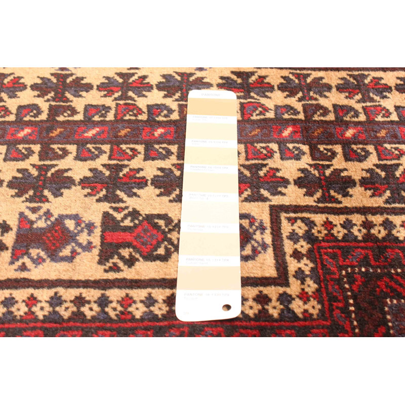 Tapis brun clair Teimani 2 pi 8 po x 4 pi 7 po