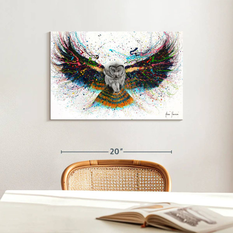 Brampt Hypnotic Twilight Owl, 16" H x 24" W