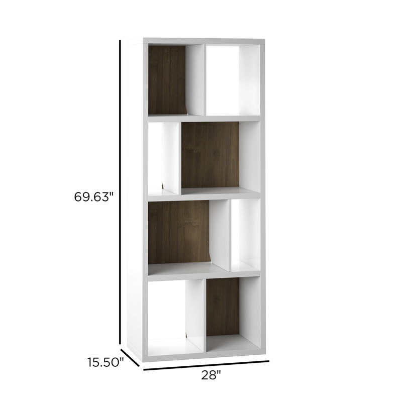 69.63'' H X 28'' W Bookcase and TV Stand, White