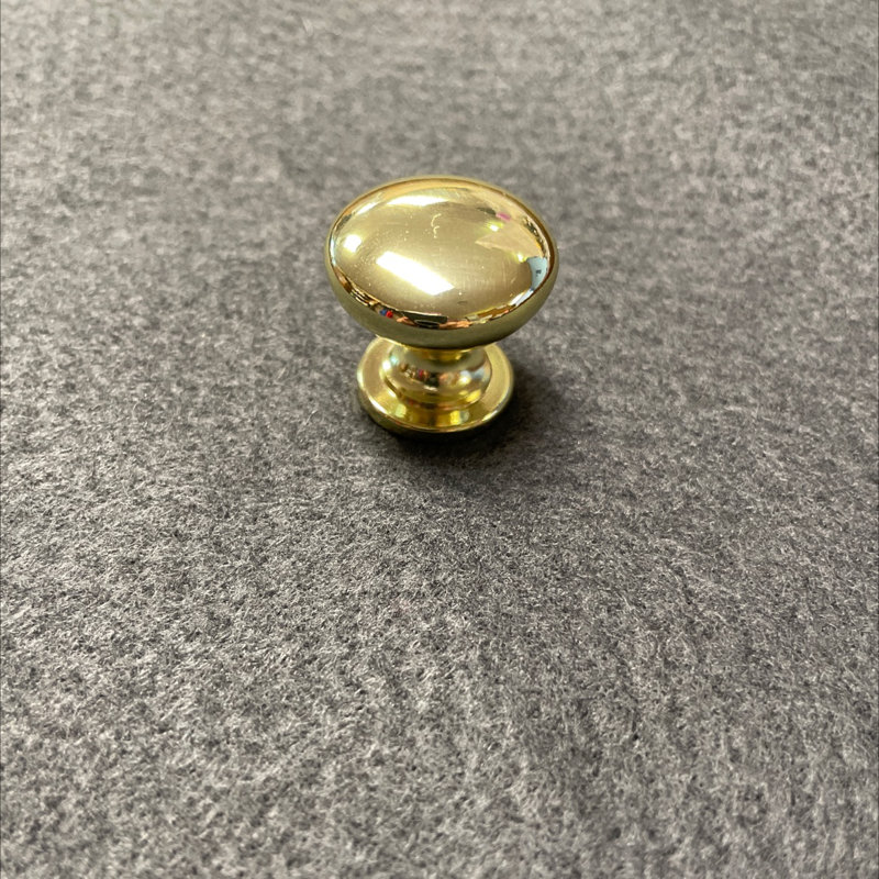 (Paquet de 5) Poignée classique de 1 pouce avec base large en laiton poli