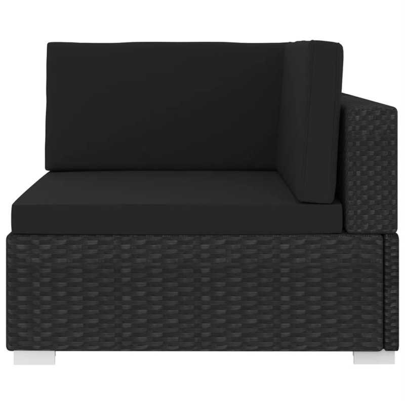 Elvane Patio Chair with Cushions, Black, Gray