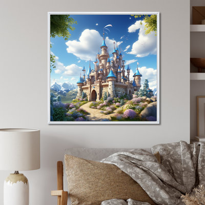 Princesse, château magique, rêves III, art mural