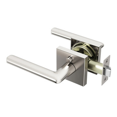 Poignée de porte Mirra Design moderne dissimulé pour (lit et salle de bain) - Style minimaliste élégant en nickel brossé