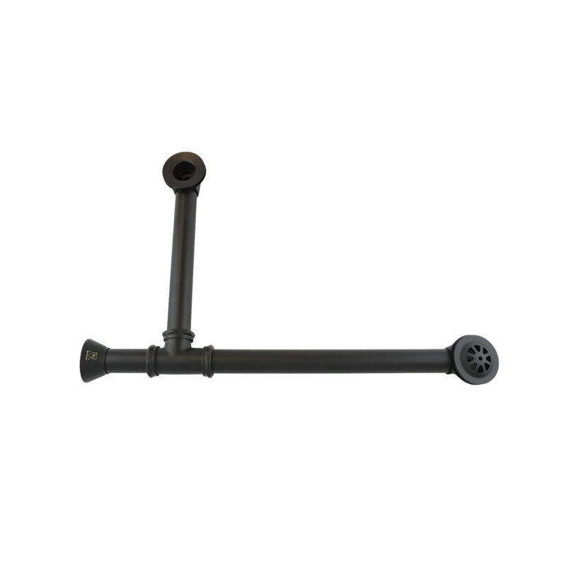 Chain and Stopper Waste and Overflow Tub Drain, Matte Nickel