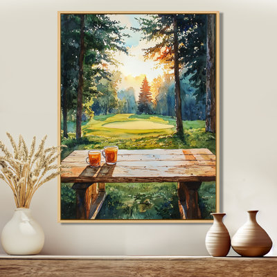Gloristine Camping Table The Morning I - Art mural de pique-nique pour le salon