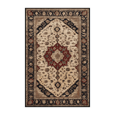 Machine Washable Persian Brown Area Rug