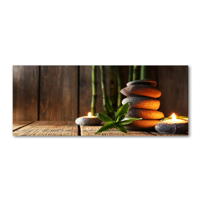 Zen Stones With Bamboo - Wrapped Canvas Print