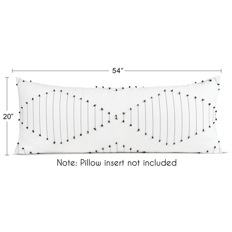 Sweet Jojo Designs Collection Body Pillow Case, Geometric, White Black