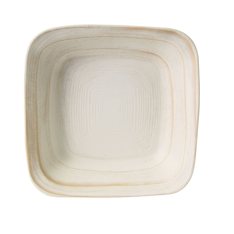 Bol à pâtes carrée en mélamine 45 oz. Della Terra, Blanc cassé