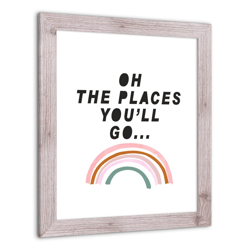 Art encadré «Places you go», Cadre blanc, H 24 po x l 20 po x P 0,75 po
