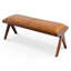 Banc en cuir brun clair Chad