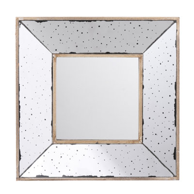12X12 Silver Office Wall Decorative Accent Mirror - Suits Living Room, Entryway, Bedroom, Hallway Reflection, Modern Flair Distressed Room Also For Office, Reflects Effectively, Vintage Style