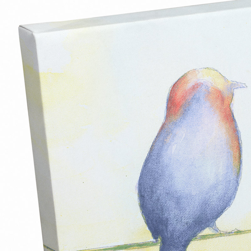Oiseaux d’amour colorés-impression sur toile tendue