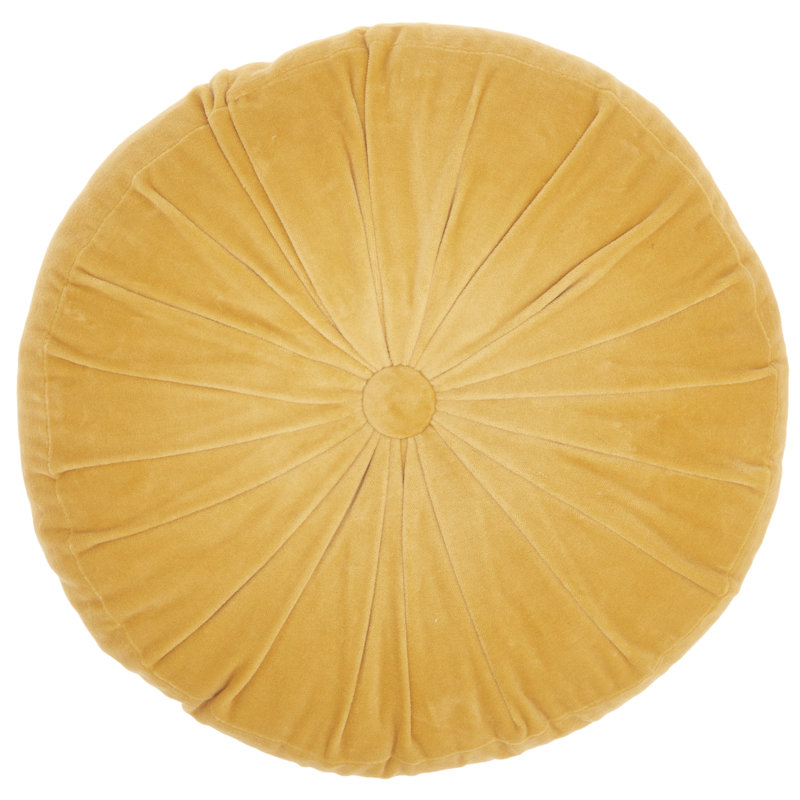 Buttons Throw Pillow, Yellow