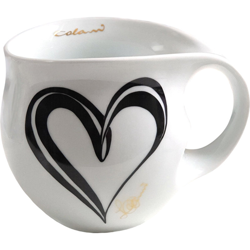 Heart Coffee Mug, Gold