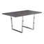 Table de salle à manger rectangulaire moderne avec base en U pour la salle à manger de cuisine et les espaces polyvalents à usage domestique 35,5 x 59 x 30,25 po