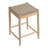Sierra Rustic Solid Acacia Wood Counter Stools With Woven Rope Seat And Backless Design