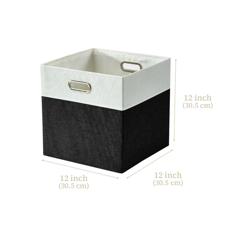 Ensemble de bacs de rangement en tissu, 12 x 12 x 12