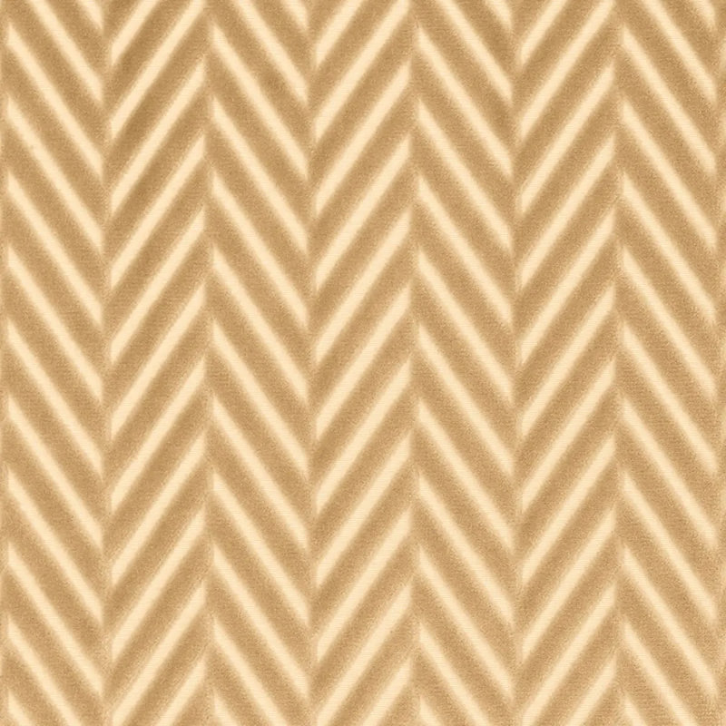 Regent Velvet Herringbone Fabric, Champagne