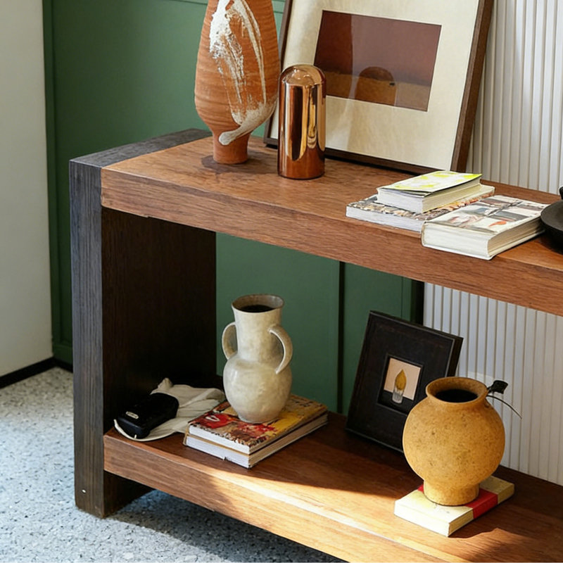 Console en bois massif de style ancien, H 33,4 po x l 59 po x P 13,7 po