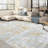 Abstract Machine Washable Area Rug Low Pile Non Slip Modern Rug Foldable Stain Resistant Carpet for Living Room Bedroom Indoor Ultra Thin Mat-327050242