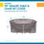 Table de patio carrée imperméable avec housse pour chaises Pierce-2065946012