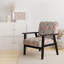 Fauteuil d'appoint à motif de cercles argent et rose