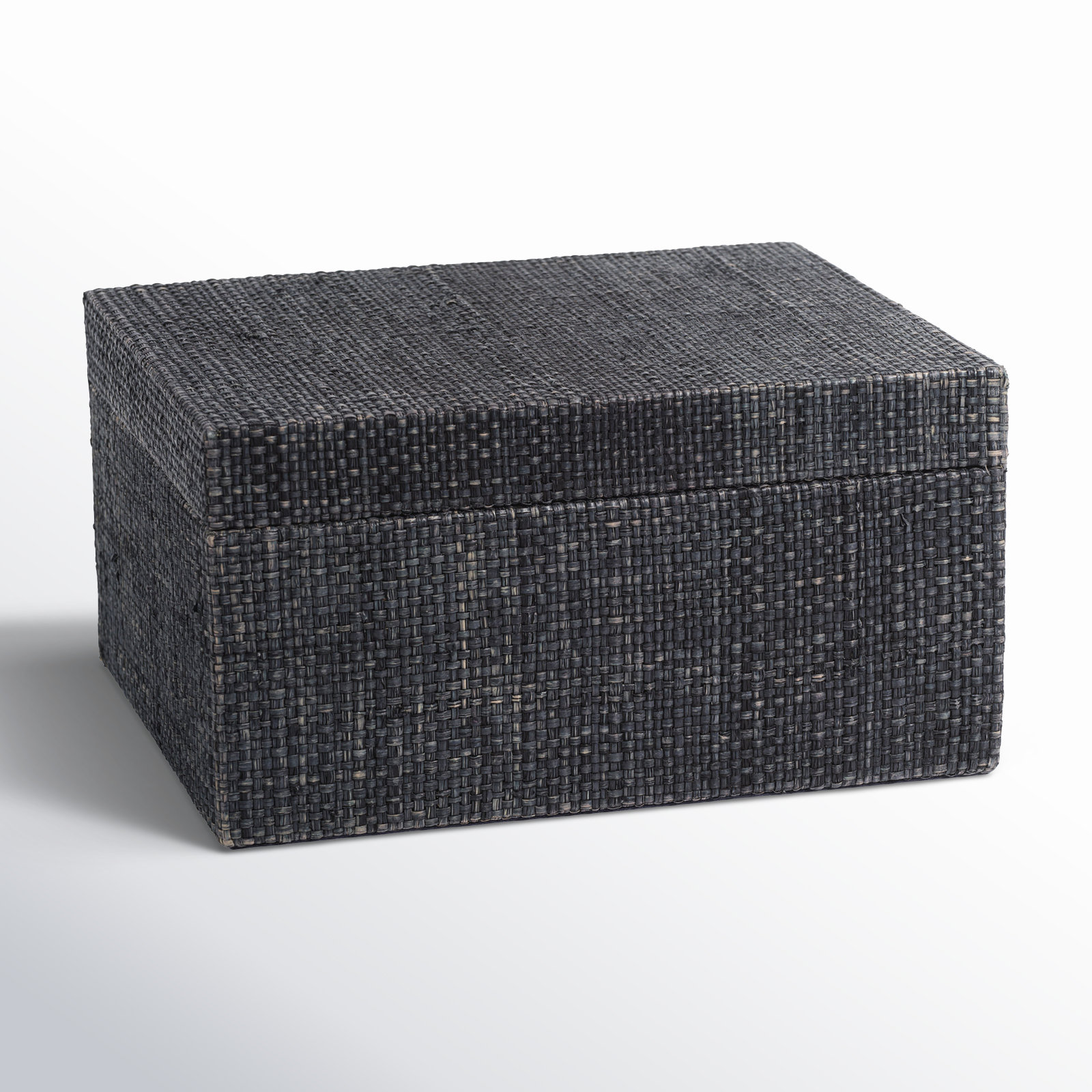 Raffia Decorative Box, 5.25" H x 10" W x 8" D