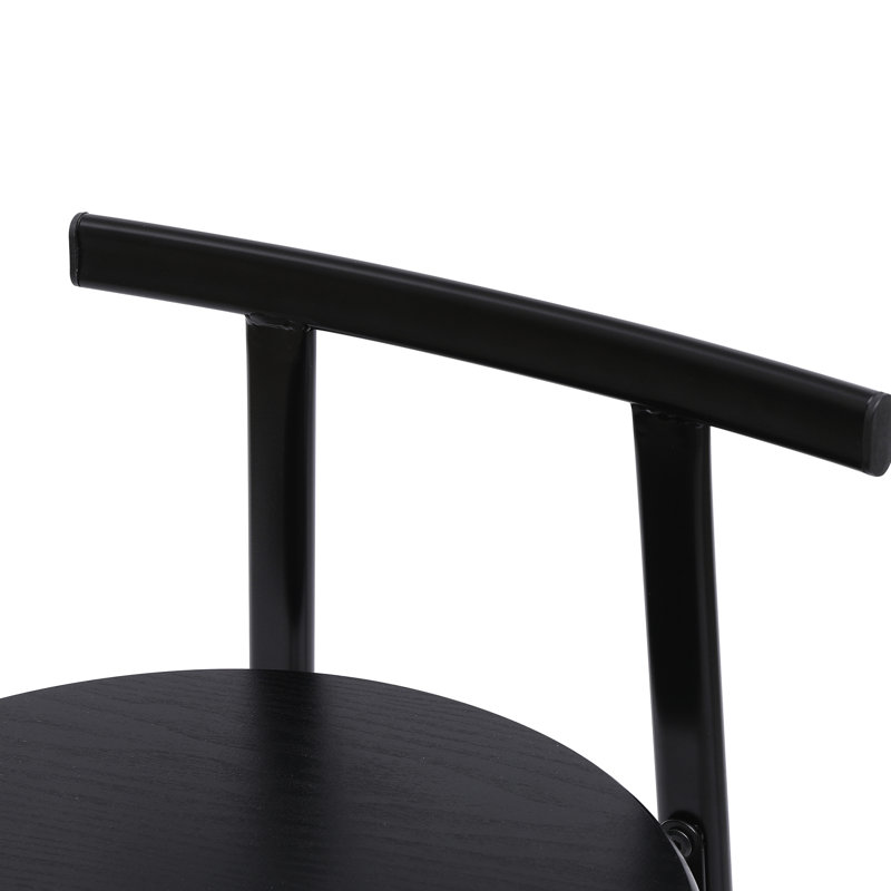 3 tabourets de bar, 27 po, noir et noir, de conception ergonomique pour plusieurs environnements de cuisine, tous réglages