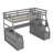 Modern Loft Bed With 7 Drawers 2 Shelves And Desk Multifunctional Furniture For Bedroom-137162165-137162164
