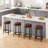 2 PCS Swivel Bar Stools, 24.4 in Counter Height, PU Leather, Metal Frame - Sleek Modern Design, 360° Swivel, Plush Comfort, Sturdy Frame & Floor Protection for Kitchen Home Bar