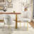 Teddy Fabric Dining Chair with Golden Legs (Set of 2)-944659722
