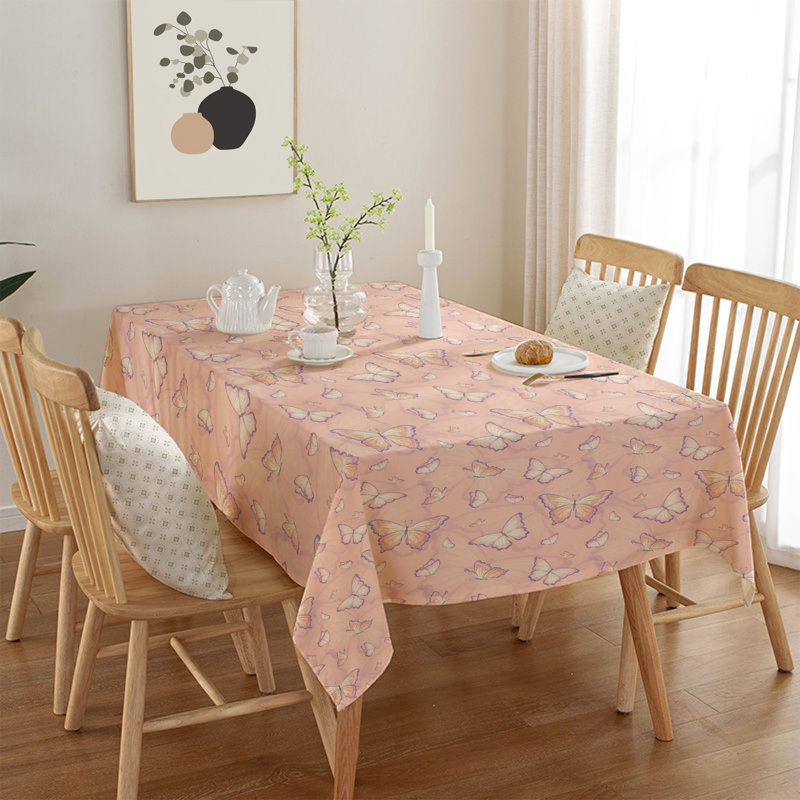Premium Tablecloth (55 x 87 inches), 50% Cotton / 50% Polyester, Machine Washable & Ironable | Durable, Tumble Dryer Safe, Elegant Design for Dining Room & Special Occasions, Versatile & Easy Care