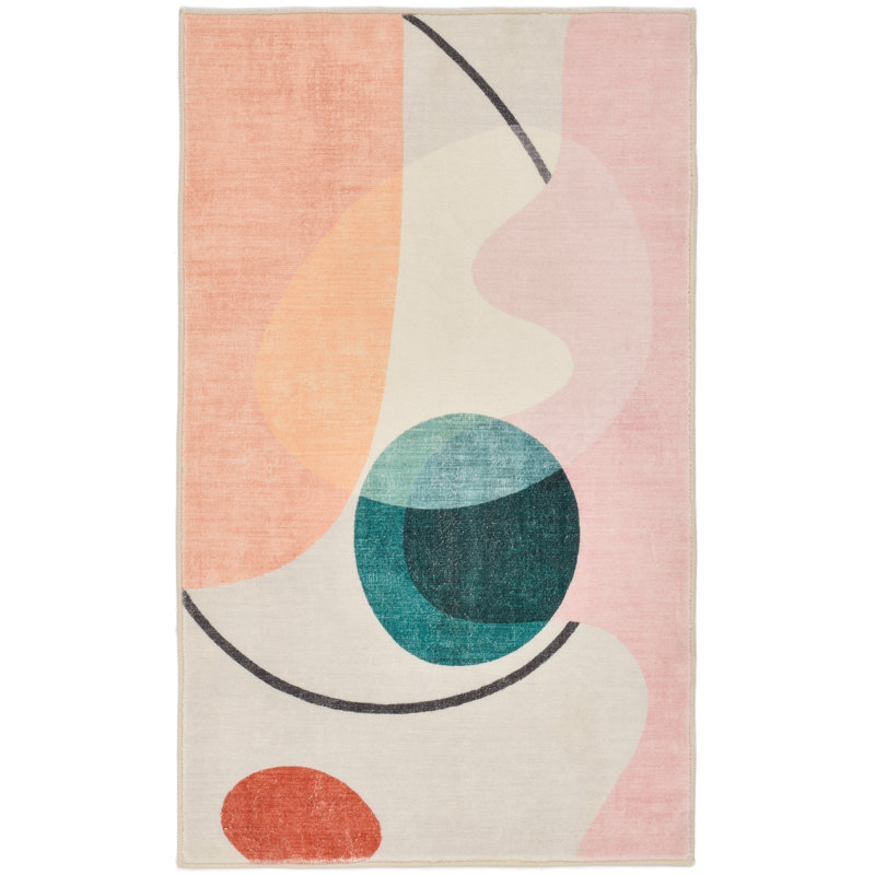 Ariella Non-Slip Bath Rug, 100cm, The glass tabletop has an approximate diameter of 