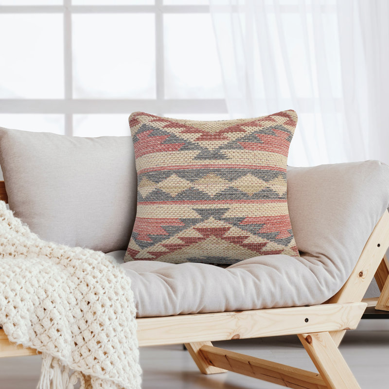 Southwestern Multicolor Cotton Square Throw Pillow Set
