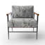 Fauteuil d'appoint rembourré floral gris Grey Tree Reverie-1283067857