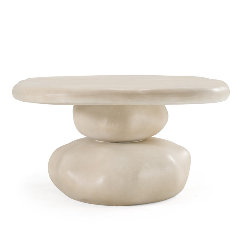 Coates - Table basse moderne en béton beige