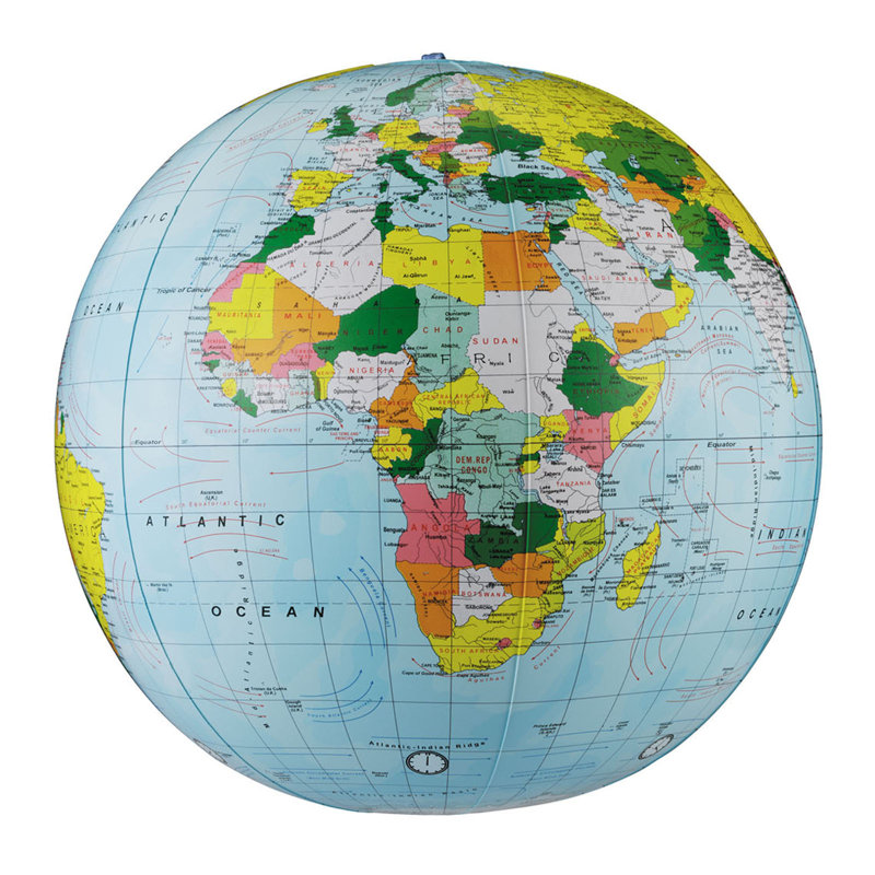 Plastic / Acrylic Floor Globe, 5.8" H x 5.7" W x 5.7" D