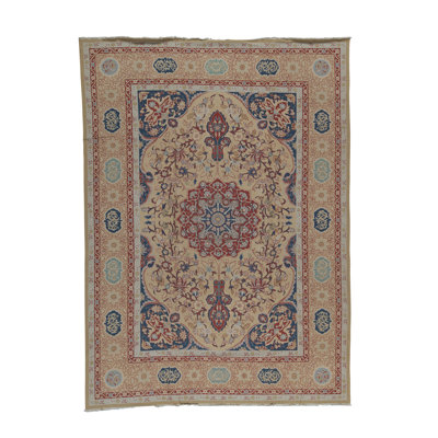 Hand-Knotted High-Quality Gold and Gold Area Rug