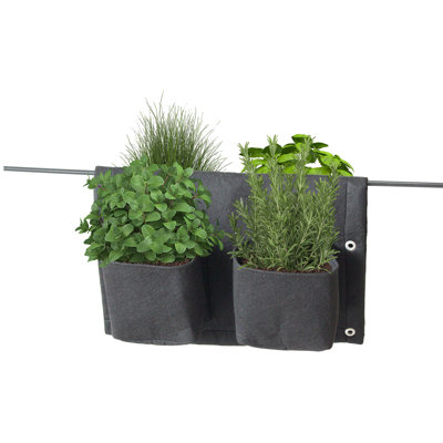 4 Pocket Felt Rail Planter