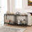 2 Tier Entryway Table, 31.5" Console Tables With Storage, Retro Sofa Table With Metal, Industrial Behind Couch Table-1008443441