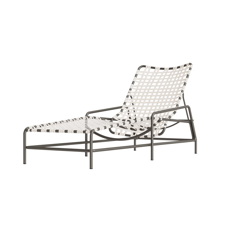 Kantan Outdoor Chaise Lounge, White/Mica